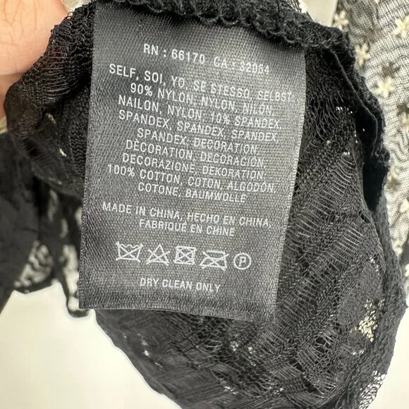 Anthropologie Black and White Lace Blouse - Picture 7 of 9